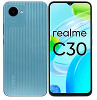 Смартфон Realme C30 32Gb 2Gb голубой моноблок 3G 4G 6.5" 720x1600 Android 11 8Mpix 802.11 b/g/n GPS GSM900/1800 GSM1900 TouchSc