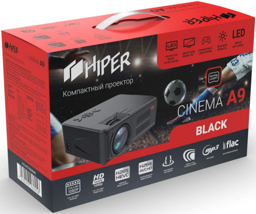 Проектор Hiper Cinema A9 LCD 3500Lm (1280x720) 2000:1 ресурс лампы:50000часов 2xUSB typeA 1xHDMI 1кг фото 6