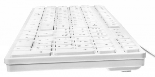 Клавиатура Оклик 556S белый USB slim Multimedia фото 4