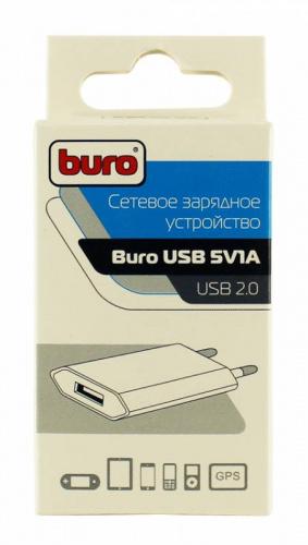 Сетевое зар./устр. Buro TJ-164w 5W 1A USB универсальное белый фото 3