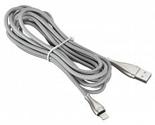 Кабель Digma USB A(m) Lightning (m) 3м серебристый