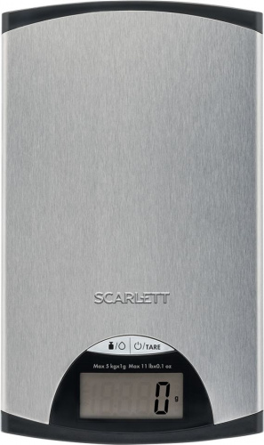 Весы кухонные электронные Scarlett SC-KS57P97 макс.вес:5кг серебристый/черный фото 2