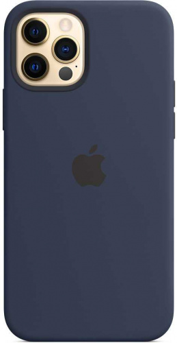Чехол (клип-кейс) Apple для Apple iPhone 12/12 Pro Silicone Case with MagSafe темный ультрамарин (MHL43ZE/A) фото 10