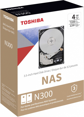 Жесткий диск Toshiba SATA-III 4Tb HDWG440EZSTA NAS N300 (7200rpm) 256Mb 3.5" Rtl фото 7