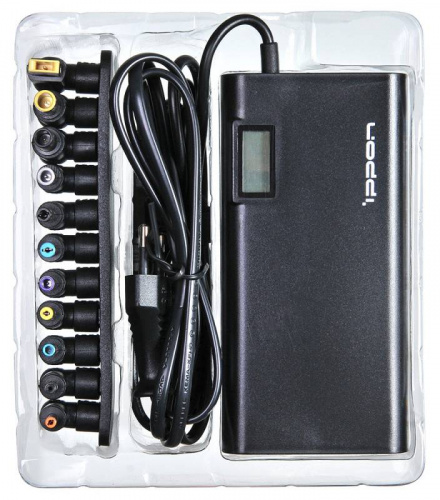 Блок питания Ippon SD65U автоматический 65W 15V-19.5V 11-connectors 3.5A 1xUSB 2.1A от бытовой электросети LСD индикатор фото 7