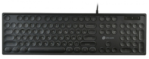 Клавиатура Oklick 410MRL черный USB slim Multimedia LED фото 8