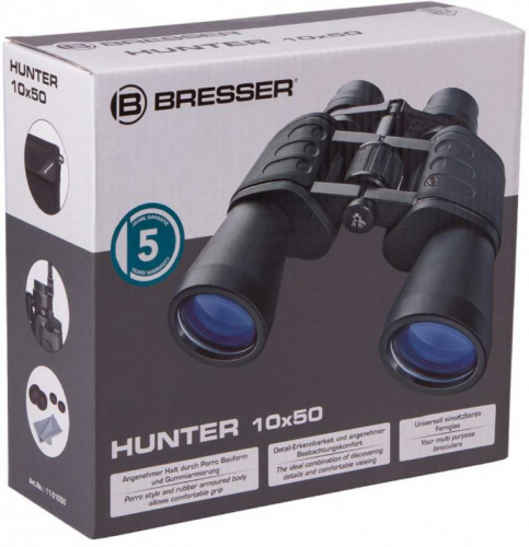 Бинокль Bresser 10-10x 50мм Hunter 10x50 черный (24481) фото 5