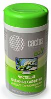 Салфетки Cactus CS-T1001E для экранов и оптики туба 100шт влажных