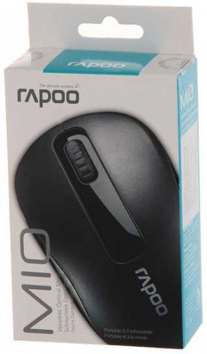 Мышь Rapoo M10 Plus черный оптическая (1000dpi) беспроводная USB (2but) фото 5