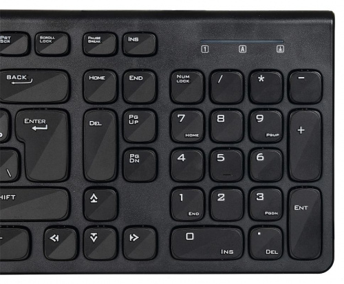Клавиатура Оклик 590M черный USB slim Multimedia фото 7