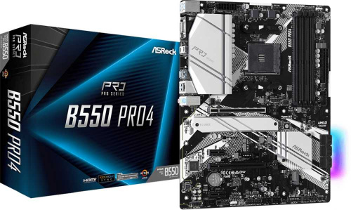 Материнская плата Asrock B550 PRO4 Soc-AM4 AMD B550 4xDDR4 ATX AC`97 8ch(7.1) GbLAN RAID+VGA+HDMI фото 4