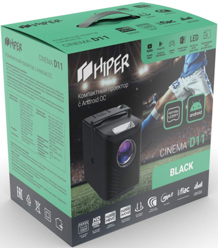 Проектор Hiper Cinema D11 LCD 6500Lm (1280x720) 3000:1 ресурс лампы:50000часов 2xUSB typeA 1xHDMI 1.7кг фото 3