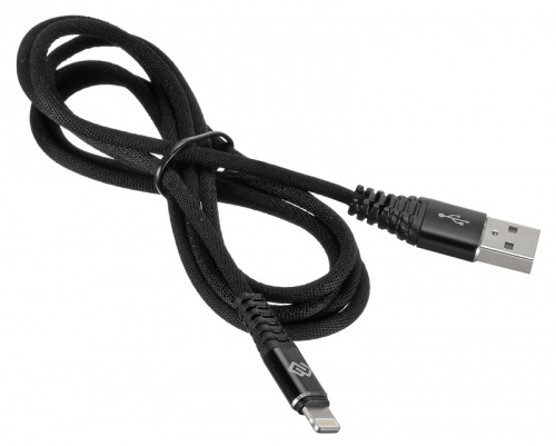 Кабель Digma LIGHT-1.2M-BLK USB (m)-Lightning (m) 1.2м черный фото 2
