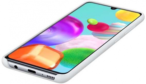 Чехол (клип-кейс) Samsung для Samsung Galaxy A41 Silicone Cover белый (EF-PA415TWEGRU) фото 4