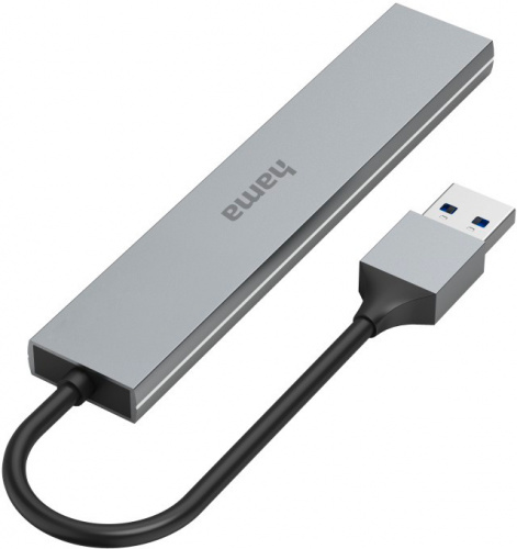 Разветвитель USB 3.0 Hama H-200114 4порт. серый (00200114) фото 2