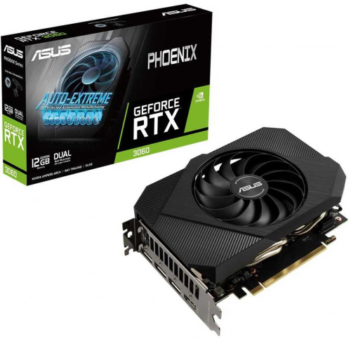 Видеокарта Asus PCI-E 4.0 PH-RTX3060-12G NVIDIA GeForce RTX 3060 12288Mb 192 GDDR6 1777/15000 HDMIx1 DPx3 HDCP Ret фото 3