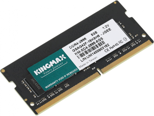 Память DDR4 8Gb 2666MHz Kingmax KM-SD4-2666-8GS OEM PC4-21300 CL19 SO-DIMM 260-pin 1.2В dual rank фото 2