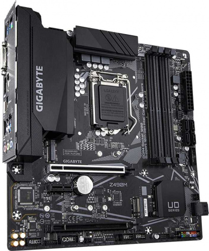 Материнская плата Gigabyte Z490M Soc-1200 Intel Z490 4xDDR4 mATX AC`97 8ch(7.1) GbLAN RAID+DVI+HDMI+DP фото 2