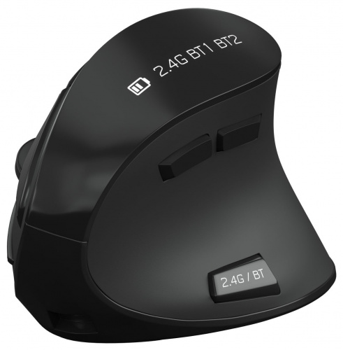 Мышь Оклик 990MW черный оптическая (2400dpi) silent беспроводная BT/Radio USB для ноутбука (9but) фото 4