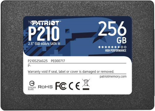 Накопитель SSD Patriot SATA-III 256GB P210S256G25 P210 2.5"