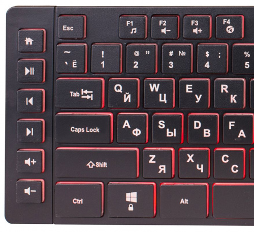 Клавиатура Oklick 560ML черный USB slim Multimedia LED фото 19
