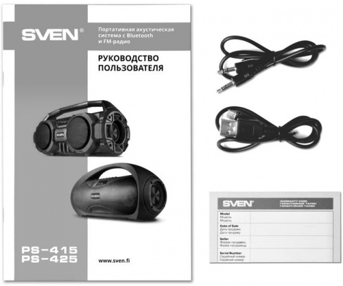 Колонка порт. Sven АС PS-415 черный 12W 2.0 BT/USB 1500mAh (SV-019631) фото 8