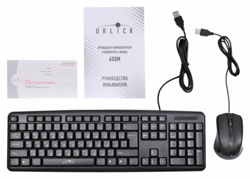 Клавиатура + мышь Оклик 600M клав:черный мышь:черный USB (337142) фото 4