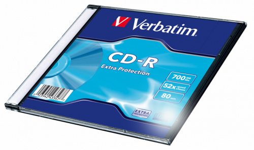 Диск CD-R Verbatim 700Mb 52x Slim case (1шт) (43347) фото 3