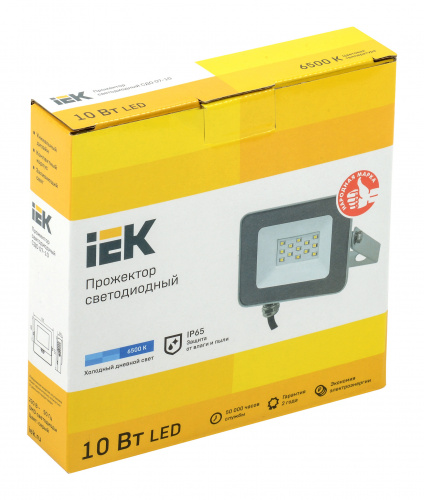 Прожектор уличный IEK СДО светодиодный 10Втсерый (LPDO701-10-K03) фото 2