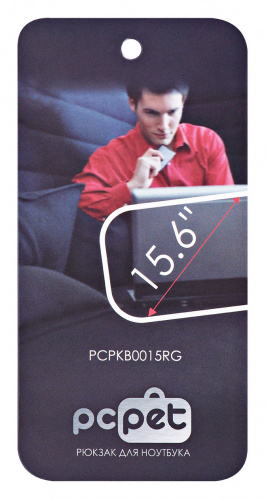 Рюкзак для ноутбука 15.6" PC Pet PCPKB0015RG красный/серый полиэстер фото 9