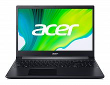 Ноутбук Acer Aspire 7 A715-75G-71J8 Core i7 10750H/16Gb/SSD512Gb/NVIDIA GeForce GTX 1650 Ti 4Gb/15.6"/IPS/FHD (1920x1080)/Eshell/black/WiFi/BT/Cam