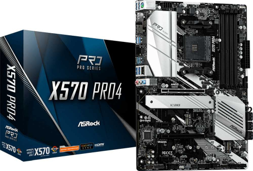 Материнская плата Asrock X570 PRO4 Soc-AM4 AMD X570 4xDDR4 ATX AC`97 8ch(7.1) GbLAN RAID+HDMI+DP фото 3