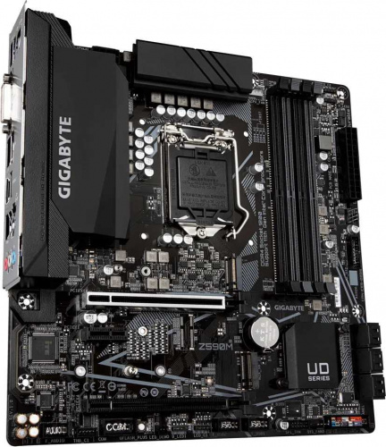 Материнская плата Gigabyte Z590M Soc-1200 Intel Z590 4xDDR4 mATX AC`97 8ch(7.1) GbLAN RAID+DVI+HDMI+DP фото 4