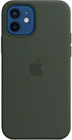 Чехол (клип-кейс) Apple для Apple iPhone 12/12 Pro Silicone Case with MagSafe зеленый кипрский (MHL33ZE/A)