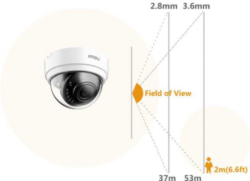 Видеокамера IP Imou Dome Lite 2MP 3.6-3.6мм корп.:белый фото 3