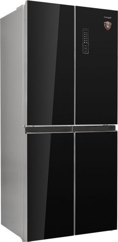 Холодильник Weissgauff WCD 337 NFB черное стекло (трехкамерный) фото 2