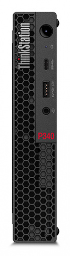 ПК Lenovo ThinkStation P340 tiny i7 10700T (2)/16Gb/SSD256Gb/P620 2Gb/Windows 10 Professional 64/GbitEth/WiFi/BT/135W/клавиатура/мышь/черный фото 5