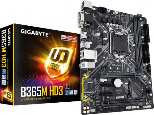 Материнская плата Gigabyte B365M HD3 Soc-1151v2 Intel B365 2xDDR4 mATX AC`97 8ch(7.1) GbLAN+VGA+DVI+HDMI фото 5