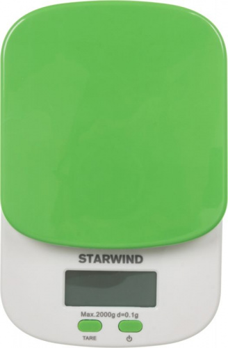 Весы кухонные электронные Starwind SSK2155 макс.вес:2кг зеленый фото 3