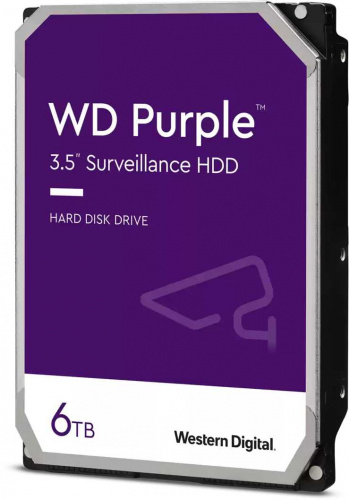 Жесткий диск WD SATA-III 6Tb WD60PURZ Surveillance Purple (5700rpm) 64Mb 3.5"