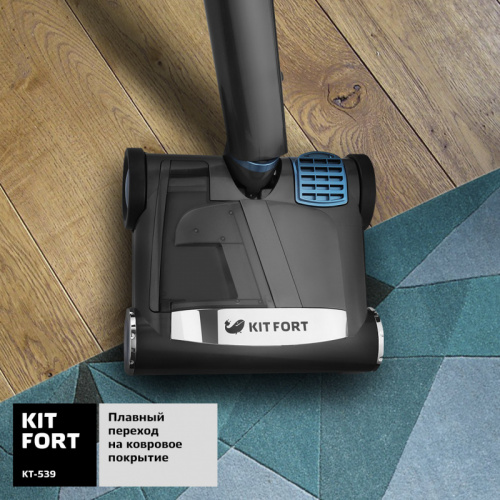 Пылесос ручной Kitfort КТ-539 100Вт черный/синий фото 5