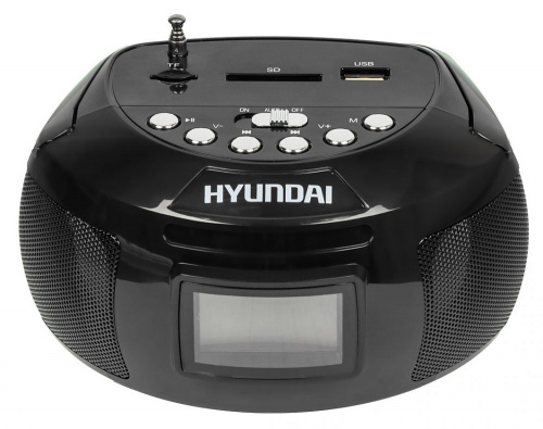 Аудиомагнитола Hyundai H-PAS140 черный 6Вт/MP3/FM(dig)/USB/SD фото 2