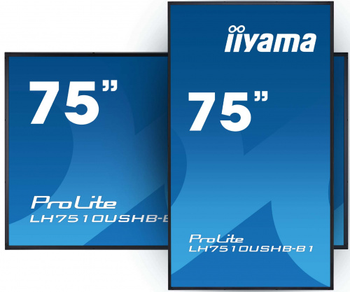 Панель Iiyama 75" LH7510USHB-B1 черный IPS LED 16:9 DVI HDMI M/M матовая 3000cd 178гр/178гр 3840x2160 D-Sub DisplayPort Ultra HD 76кг фото 8