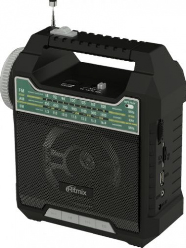 Радиоприемник портативный Ritmix RPR-444 черный USB SD