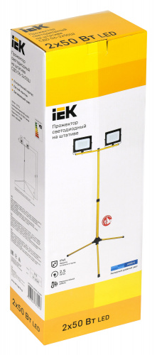 Прожектор уличный IEK СДО светодиодный 100Втчерный (LPDO606-2X050-65-K02) фото 2