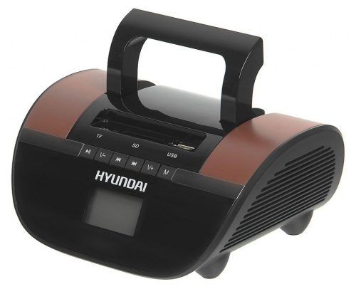 Аудиомагнитола Hyundai H-PAS240 черный/коричневый 6Вт/MP3/FM(dig)/USB/SD фото 2
