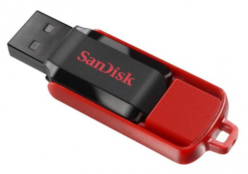 Флеш Диск Sandisk 64Gb Cruzer Switch SDCZ52-064G-B35 USB2.0 черный/красный