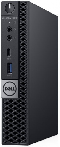 ПК Dell Optiplex 7070 Micro i7 9700 (3)/16Gb/SSD512Gb/UHDG 630/Windows 10 Professional 64/GbitEth/WiFi/BT/130W/клавиатура/мышь/черный