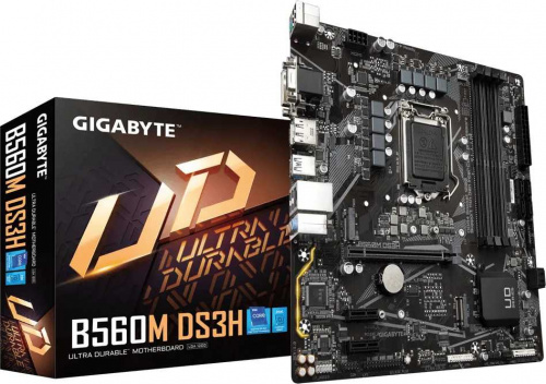Материнская плата Gigabyte B560M DS3H Soc-1200 Intel B560 4xDDR4 mATX AC`97 8ch(7.1) GbLAN+VGA+DVI+HDMI+DP фото 5