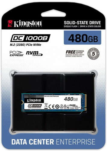 Накопитель SSD Kingston PCIe 3.0 x4 480GB SEDC1000BM8/480G DC1000B M.2 2280 0.5 DWPD фото 3